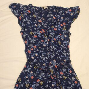 Lucky brand floral blue midi sundress, small
